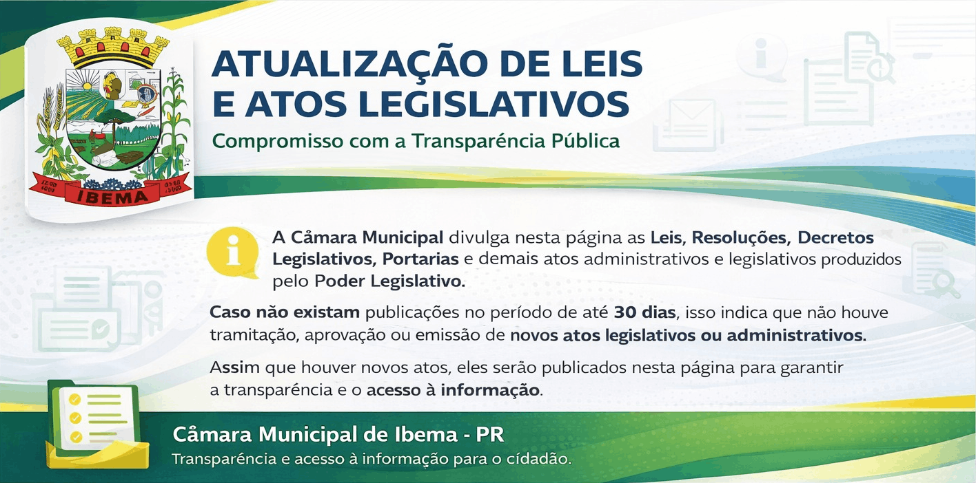 Aviso da Câmara Municipal