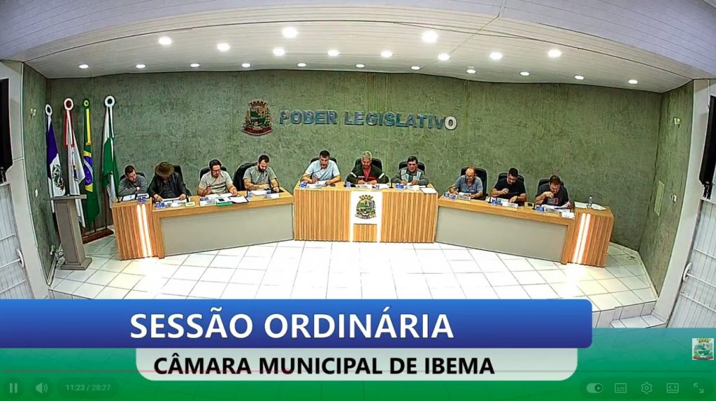 Câmara de Ibema realiza sessão ordinária com análise e votação de projetos do Executivo
